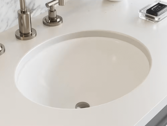 Newcastle 19-3/4 in. Undermount Ceramic Oval Bathroom Sink in White